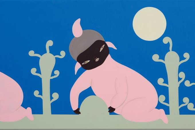 Asuka Anastacia Ogawa artwork for Blum Gallery, photograph by Evan Walsh