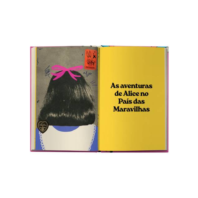 Páginas do livro 'Alice no País das Maravilhas', da editora Antofágica: projeto da designer paulistana