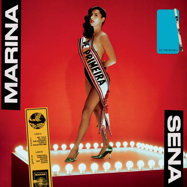 Capa do disco 'De Primeira' (2021), de Marina Sena: arte de Giovanna