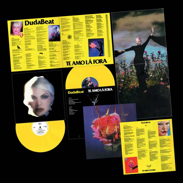Capa e projeto gráfico do disco 'Te Amo Lá Fora' (2021), de Duda Beat: parceria artística Capa e projeto gráfico do disco 'Te Amo Lá Fora' (2021), de Duda Beat: parceria artística