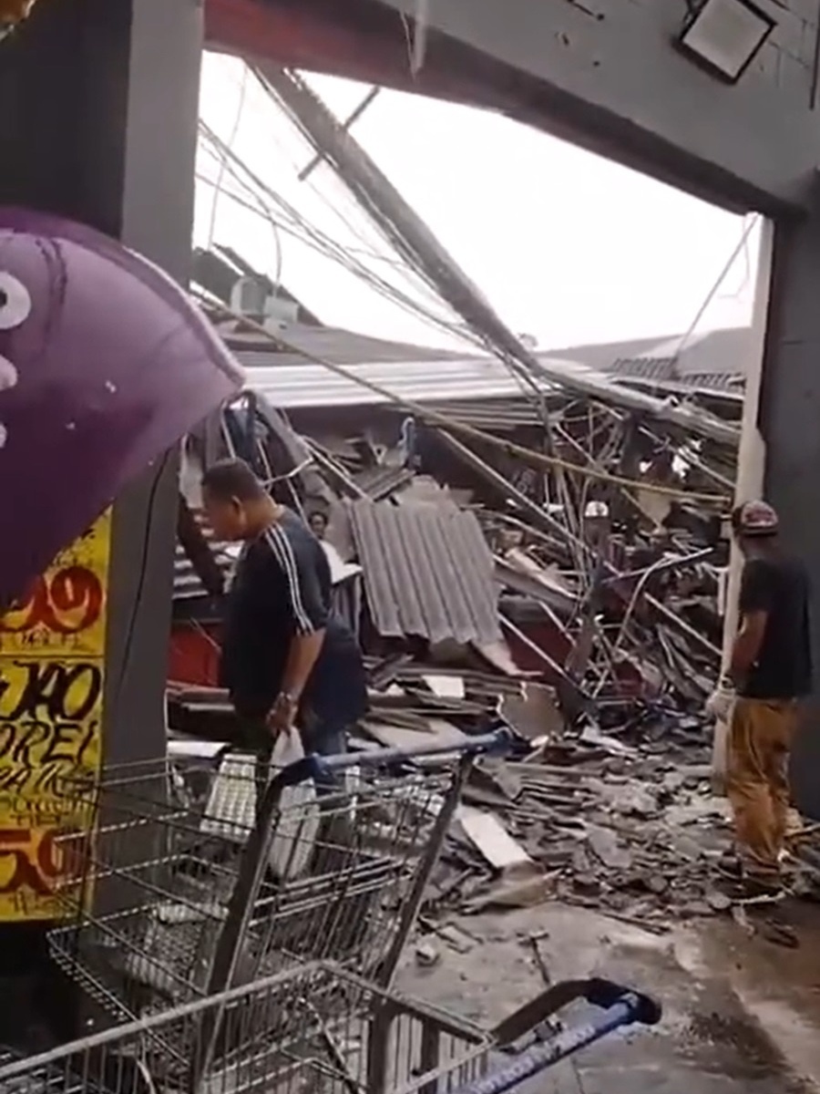 Teto de mercado desaba em Diadema e deixa 9 feridos