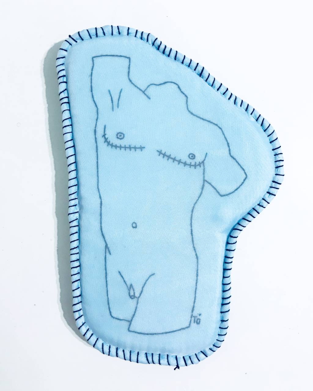 Tolentino-Ferraz—Torso-Masculino-2023 Torso masculino desenhado em fundo azul