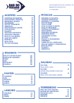 bar do pescador Print do menu do Bar do Pescador.