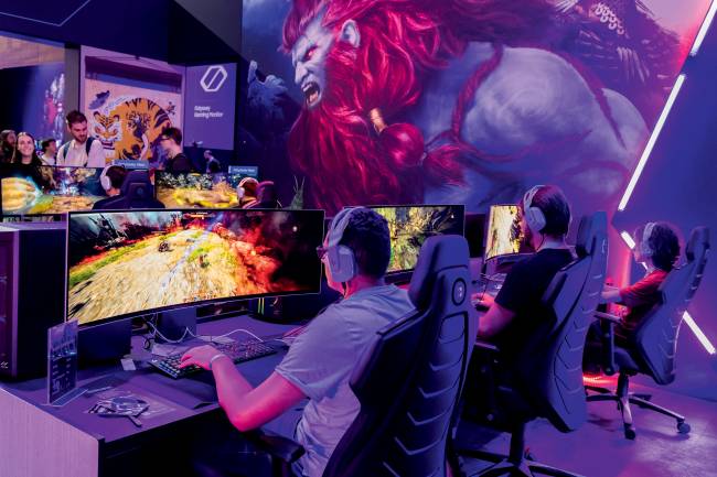 Stand: Samsung, entertainment area, Halle 9 gamescom-brasil-sp