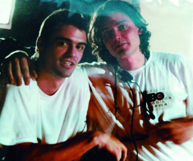 Caio e Fabiano nos anos 90, no início da carreira
