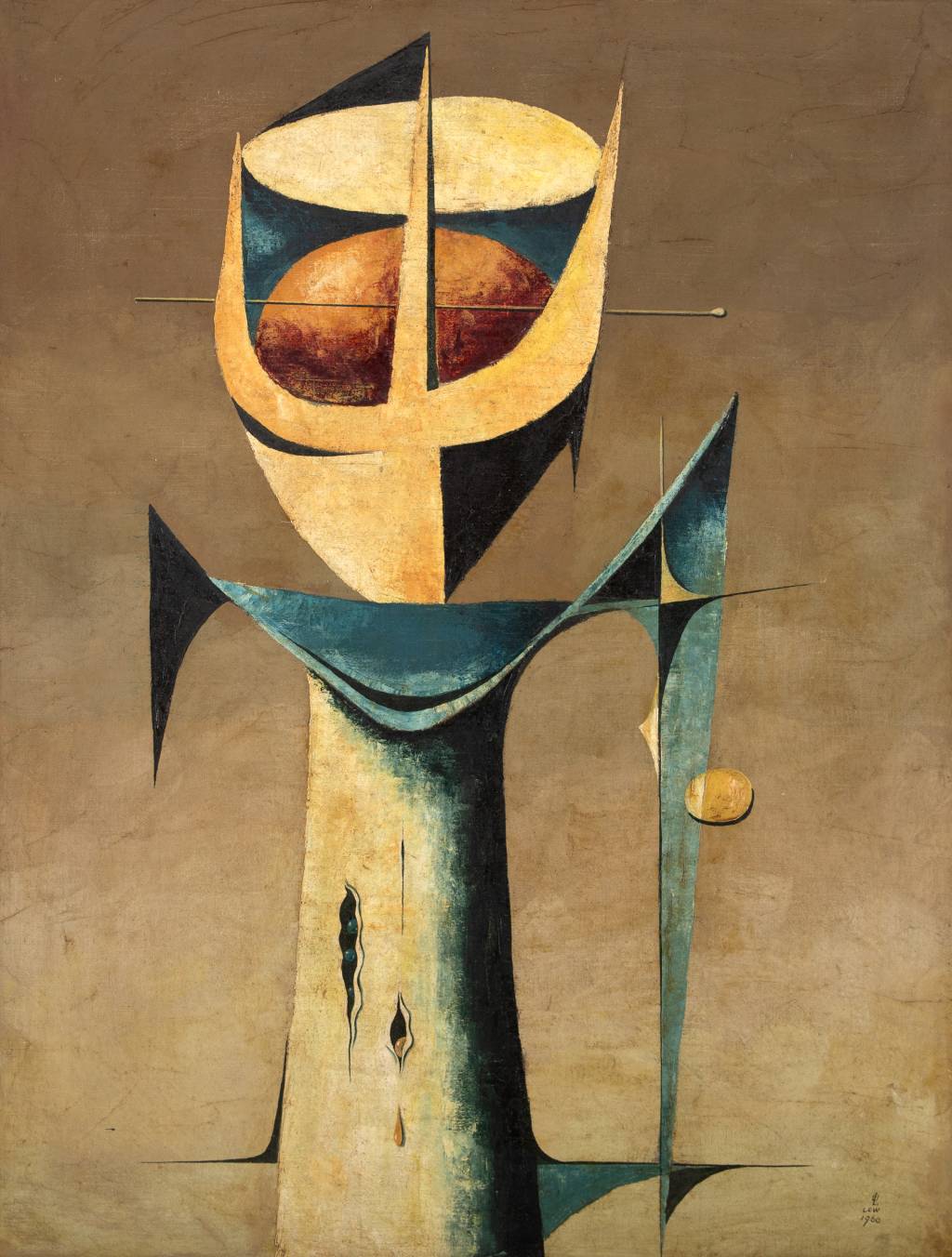 6054 Obra surrealista de torre amarela