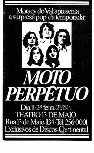 Cartaz show Moto Perpétuo