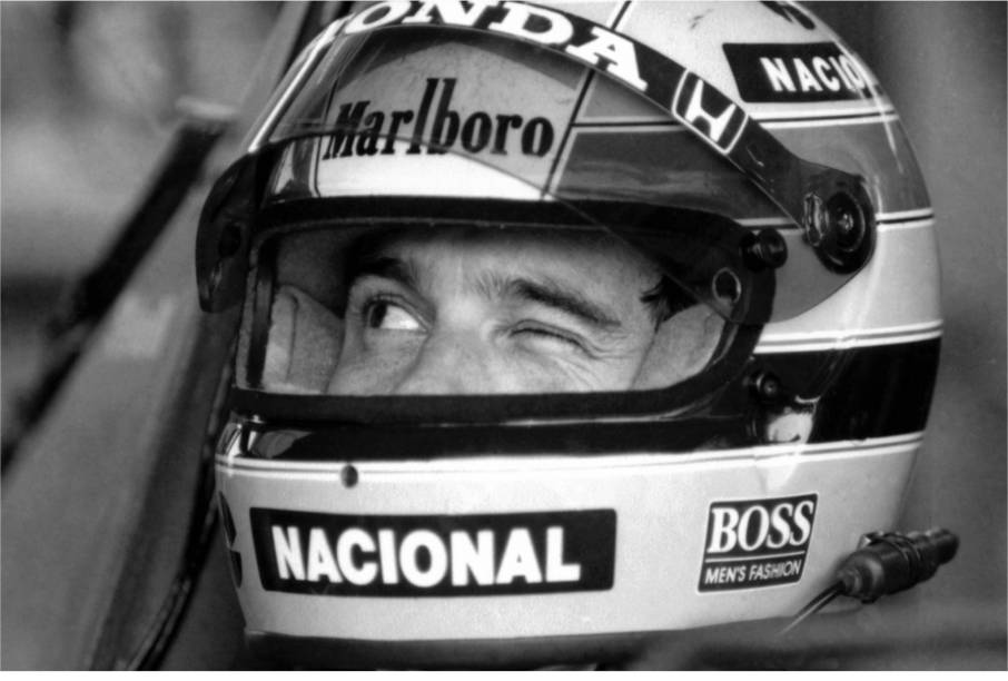 Foto imortalizada do tricampeão mundial de Fórmula 1, o brasileiro Ayrton Senna Foto imortalizada do tricampeão mundial de Fórmula 1, o brasileiro Ayrton Senna