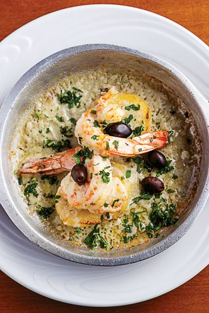 Bacalhau, Vinho e Cia.: camarão as natas