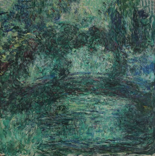 FOTO 2 CRÉDITO João Musa Divulgação – Claude Monet, A ponte japonesa sobre a lagoa das ninfeias em Giverny, 1920-24. Acervo MASP.jpg 'A Ponte Japonesa sobre a Lagoa das Ninfeias em Giverny' (1920-24), de Claude Monet