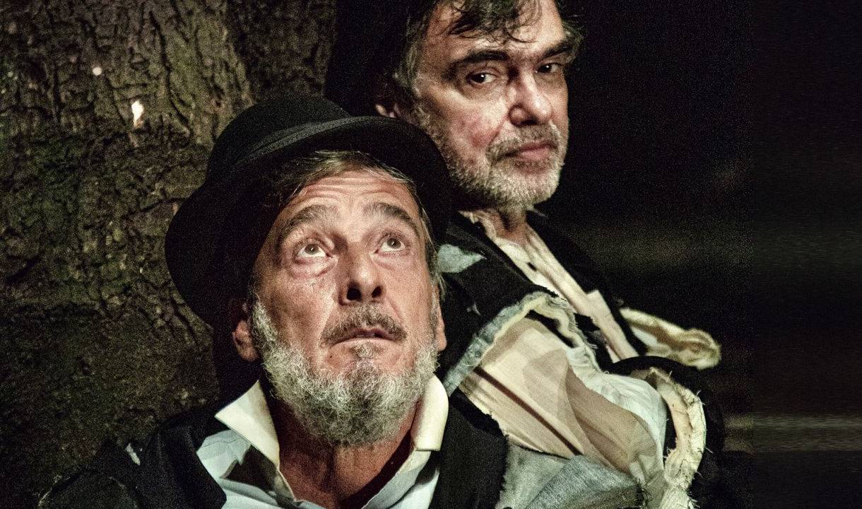 Em cena: Alexandre Borges e Marcelo Drummond como palhaços