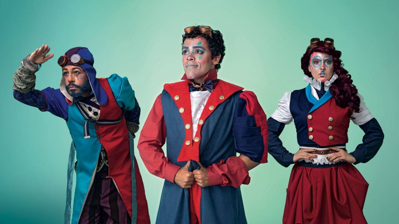 Leandro Mariz, Lucas Morais e Mariana Faloppa em O Pequeno Príncipe: às terças