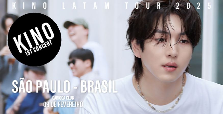 Cartaz do show de Kino: primeira vez no Brasil Cartaz do show de Kino: primeira vez no Brasil