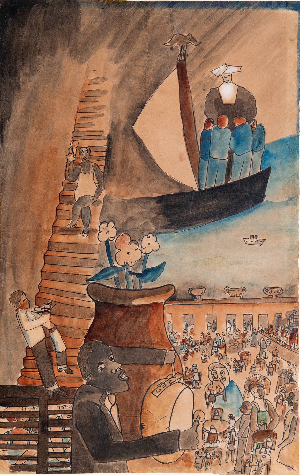 Cabaré, déc. 1920, Cícero Dias CRÉDITO © DIAS, CÍCERO DOS SANTOS-AUTVIS, BRASIL, 2025, CABARÉ, DÉC. 1920o Cabaré, déc. 1920, Cícero Dias