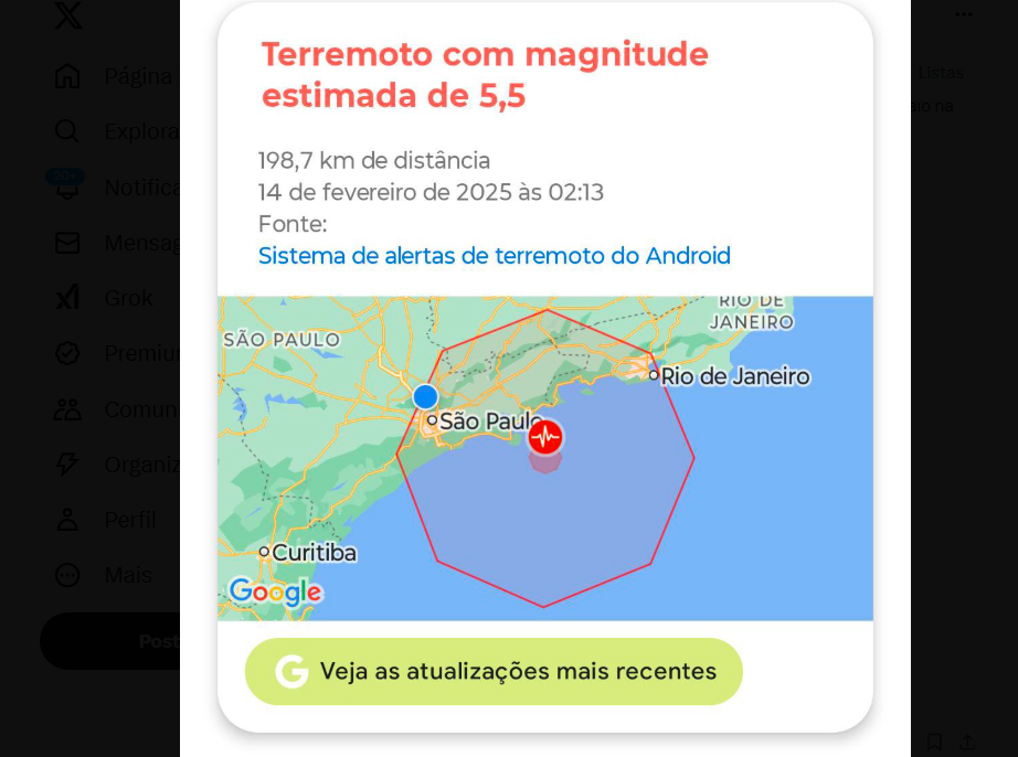Google pede desculpas e desativa Sistema Android de Alertas de Terremoto no Brasil