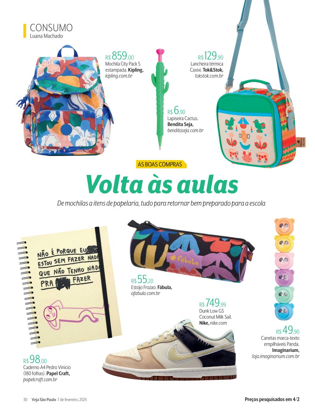 Itens para a volta às aulas