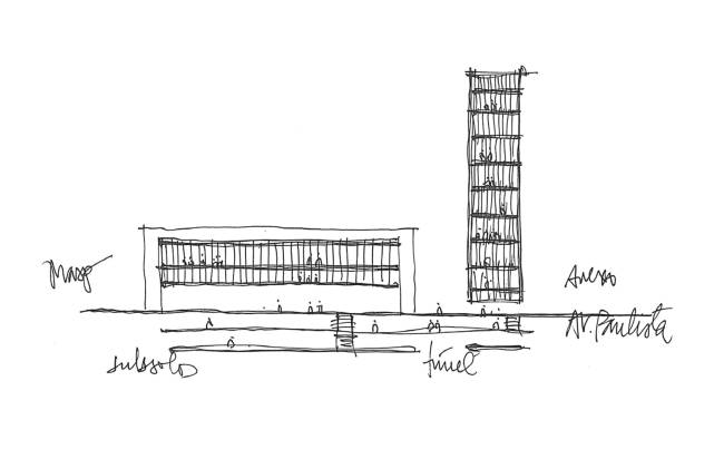 Desenho do Metro Arquitetos para o novo Masp Desenho do Metro Arquitetos para o novo Masp