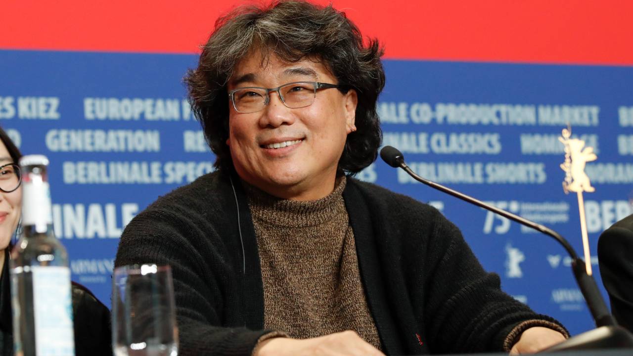 O diretor sul-coreano Bong Joon-ho no Festival de Berlim deste ano