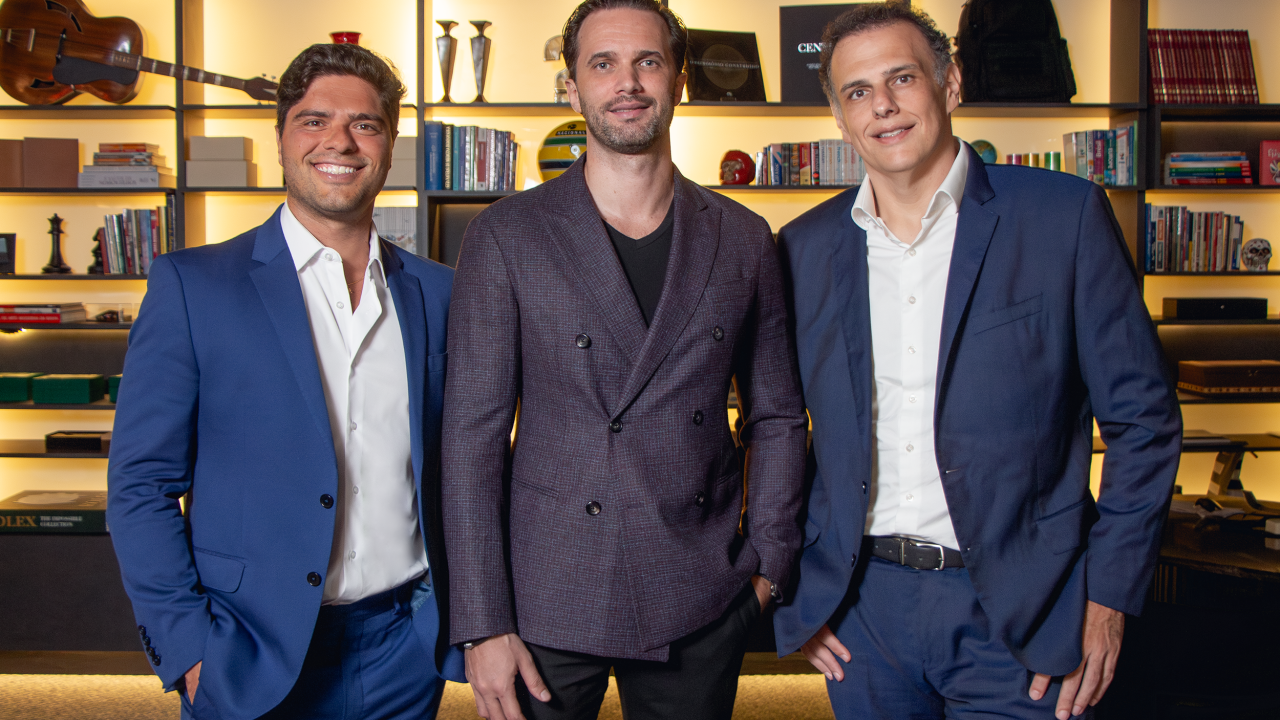 Rafael Belmonte, João Lauro da Matta e André Calil (a partir da esq.): festas privadas
