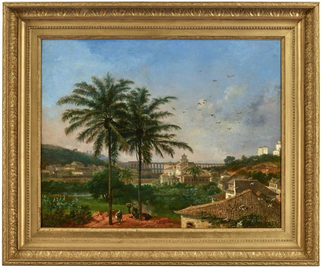 Nicolas Antoine Taunay, Aquaduct at Rio de Janeiro (1816-1820), óleo sobre tela Crédito DANIELIAN GALERIA-REPRODUÇÃO.TIF aqueduct-at-rio-de-janeiro-nicolas-antoine-taunay