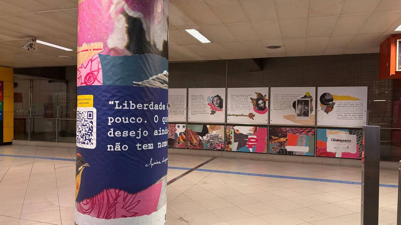 Estação da Luz recebe mostra em homenagem à Clarice Lispector