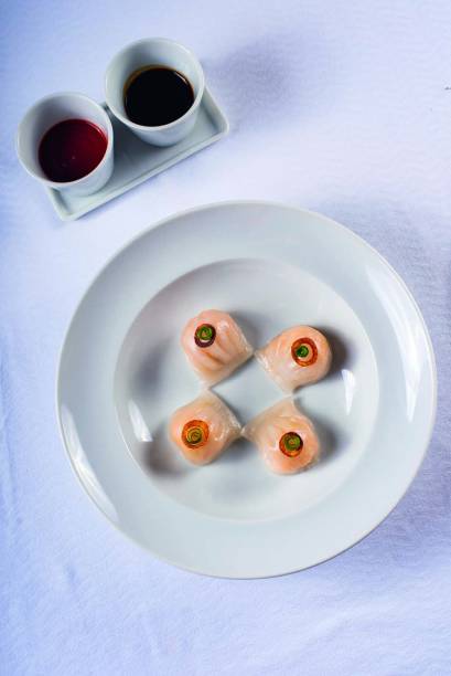 L'Avenue: dim sum de camarão envolto em massa de arroz