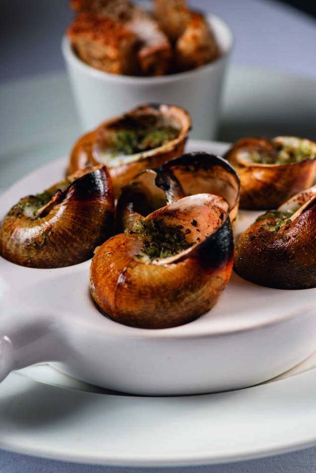 L'Avenue: porção de escargots L'Avenue: porção de escargots