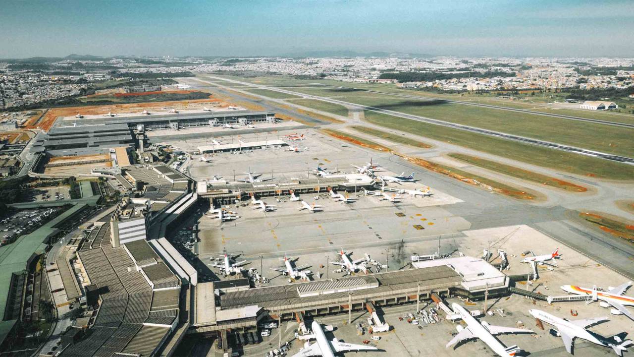 Pátio do aeroporto de Guarulhos