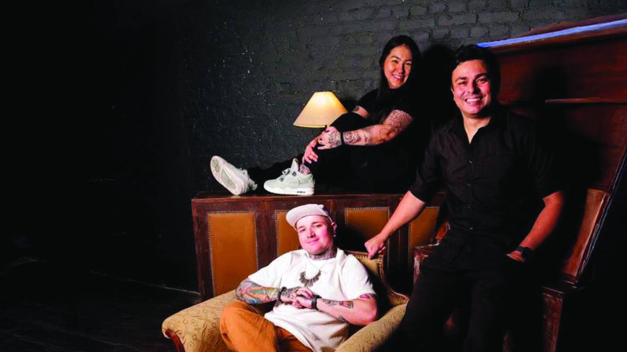 Os três sócios do bar Dopa