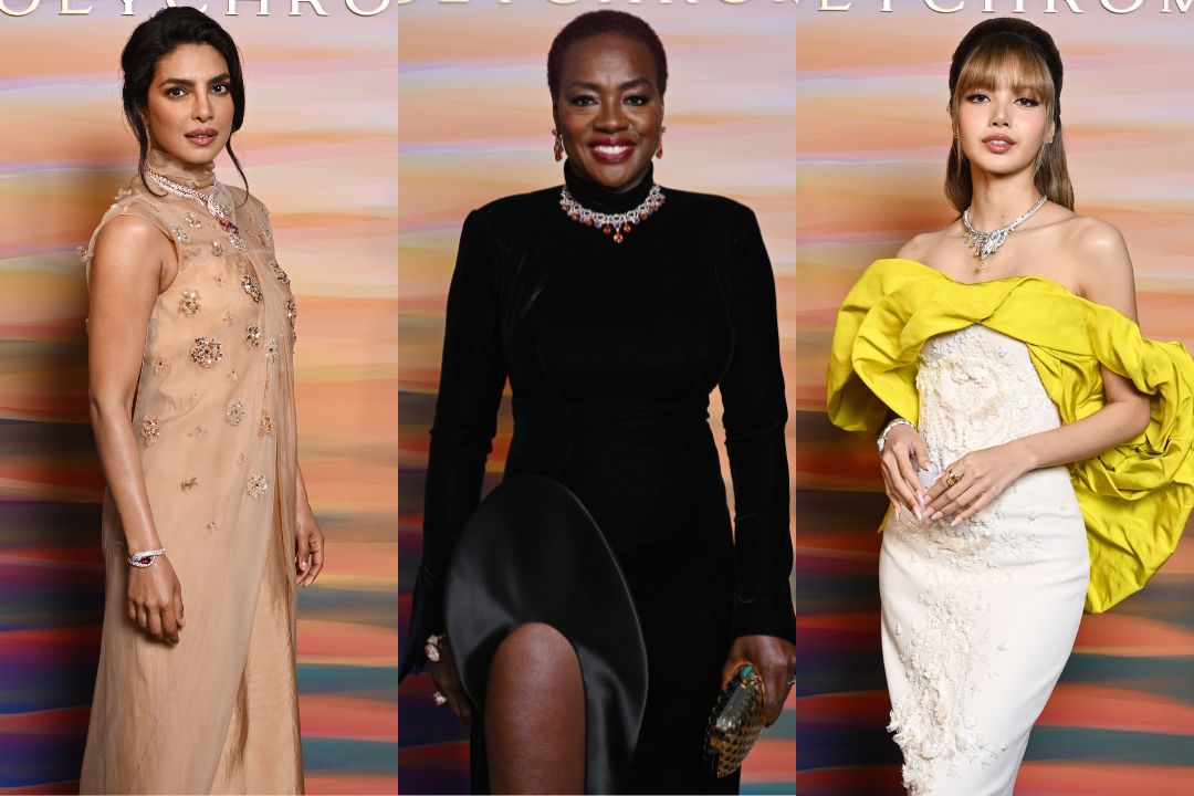 Priyanka Chopra, Viola Davis e Lisa Manobal em evento da Bulgari