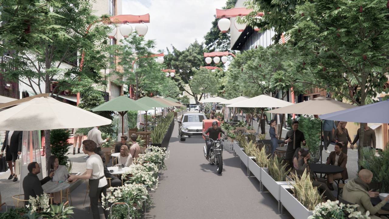 Rua Thomaz Gonzaga, na Liberdade, que passará por revitalização