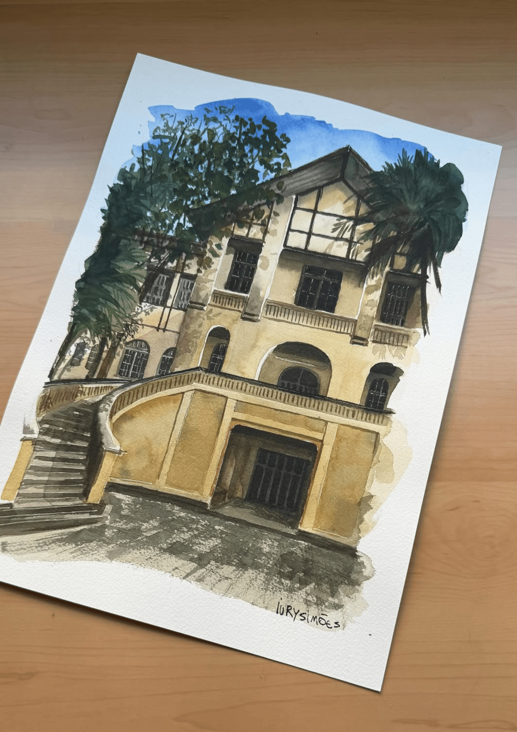 Ilustração do Parque da Água Branca, por Iury Simões.