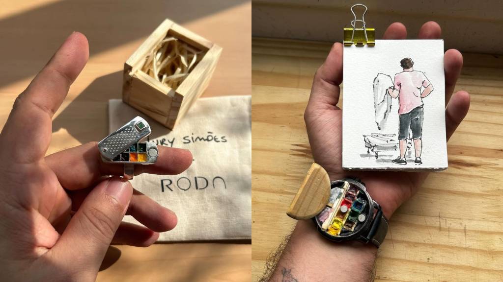 4 Mini-paletas do artista Iury Simões.