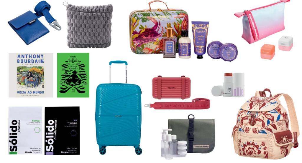 Itens para fazer as malas