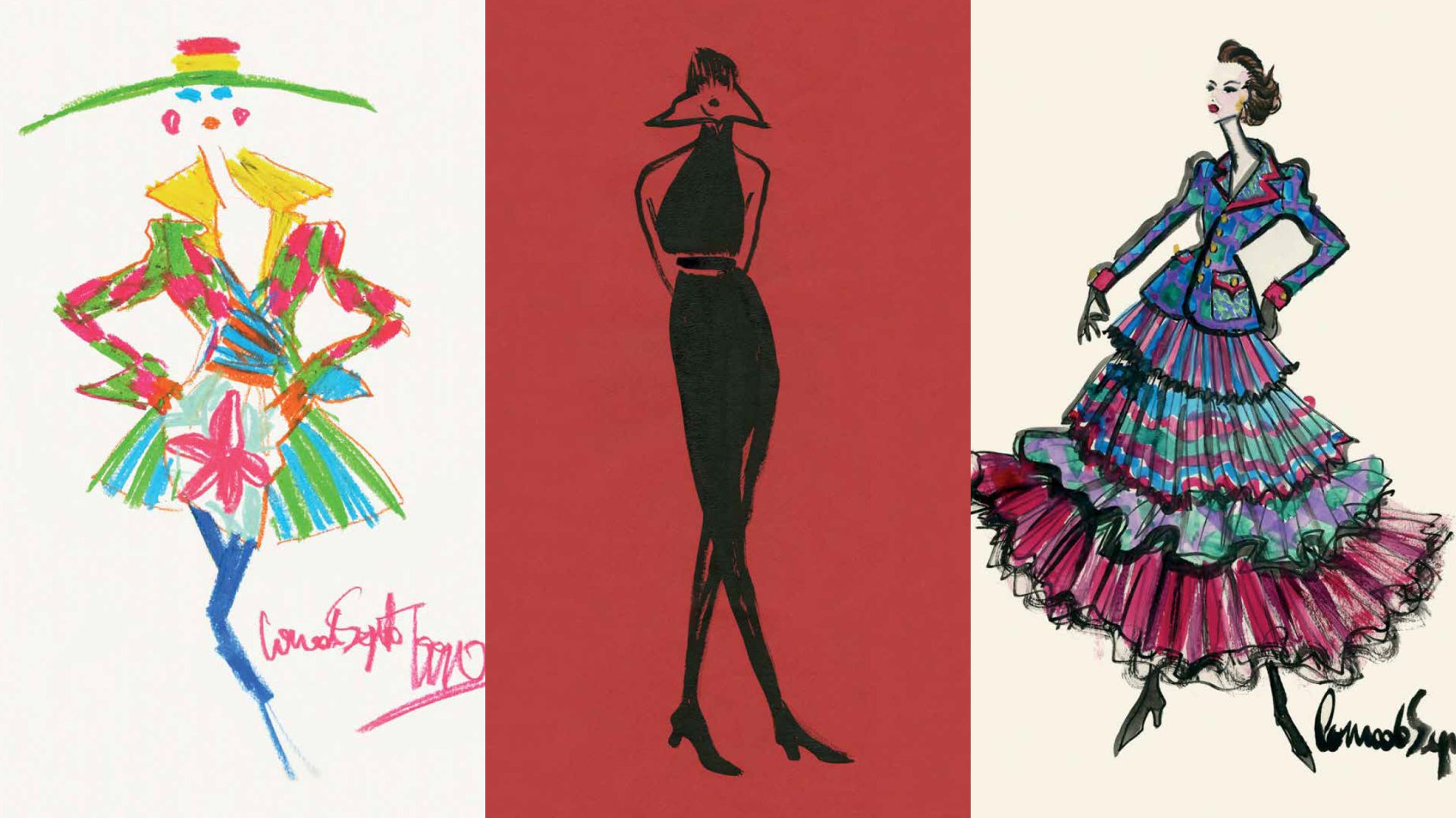 Croquis assinados por Conrado Segreto (1960-1992)