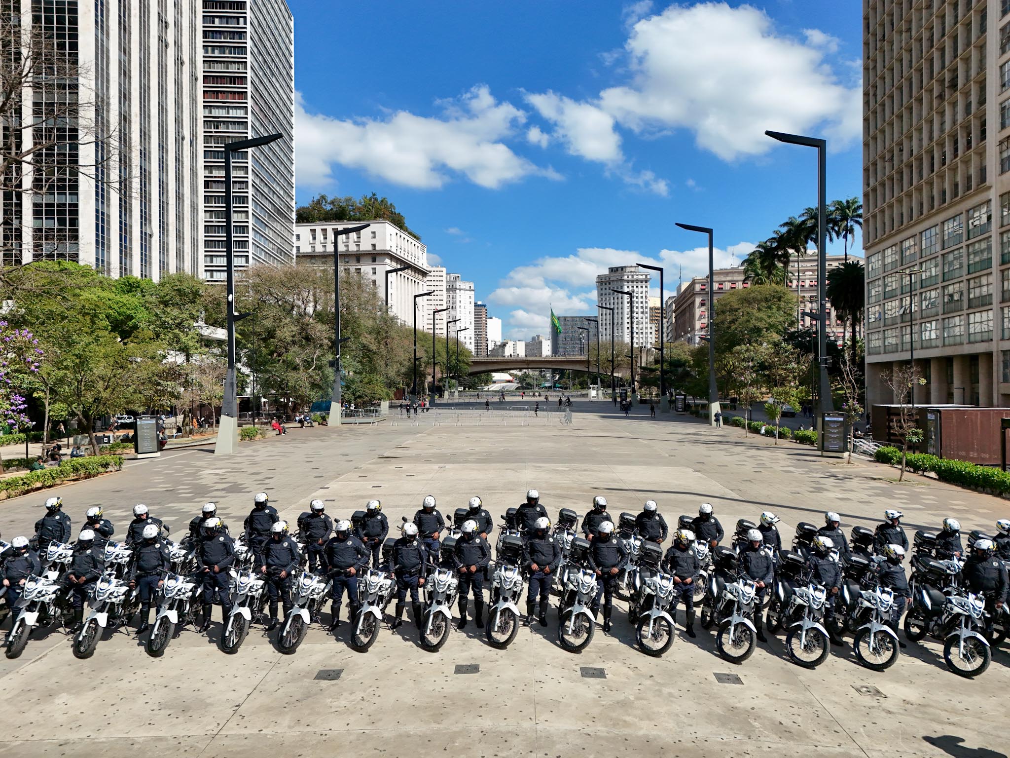 20250811_entrega_motos_cameras_SB-26 Motos da GCM e da PM recebem câmeras do Smart Sampa para detectar irregularidades