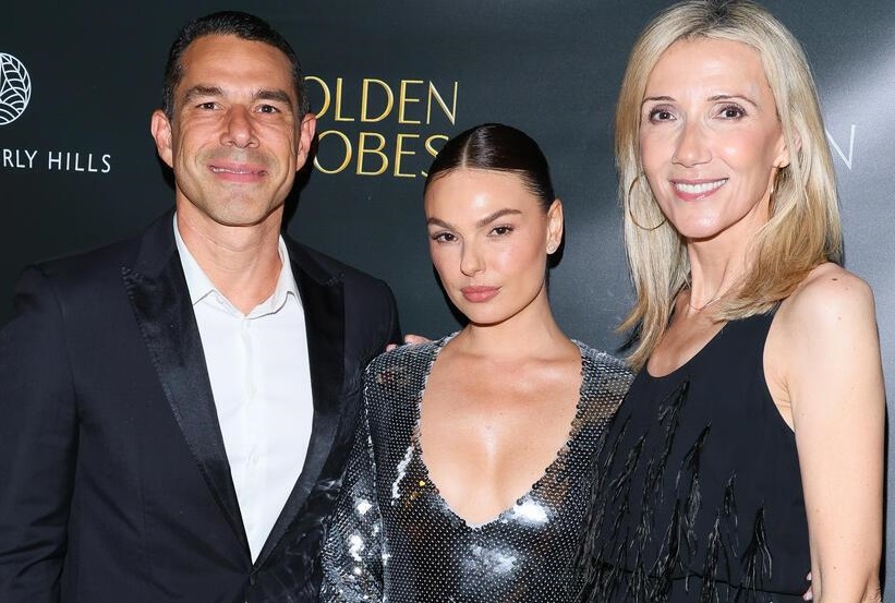Marcus Buaiz e Isis Valverde se encontram com a presidente do Golden Globe