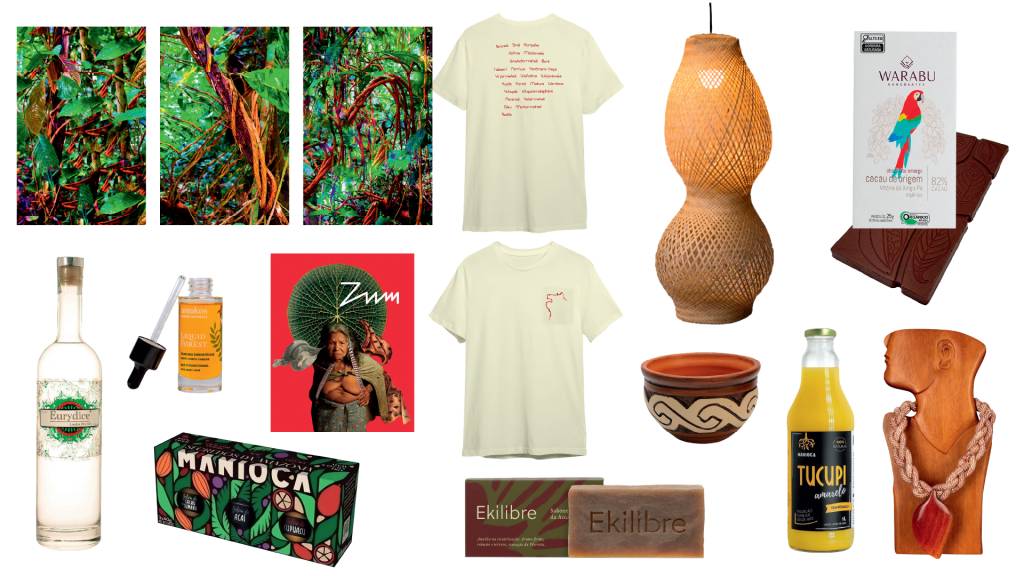 Itens de marcas, artistas e designers amazônidas