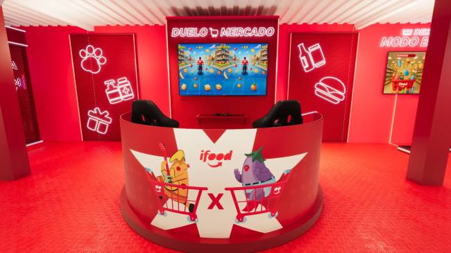 Estande do iFood na SP Square Estande do iFood na SP Square