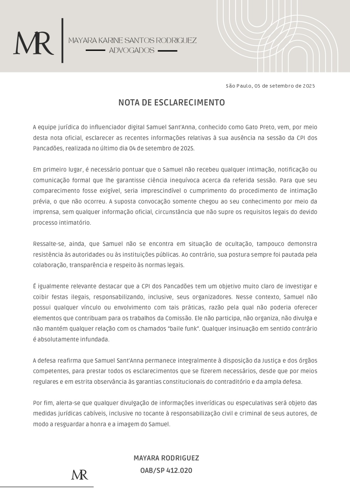 05.09-CPI-Bia-Miranda-NOTA_page-0001 CPI dos Pancadões intima MC Ryan, Gato Preto e Bia Miranda, que não comparecem