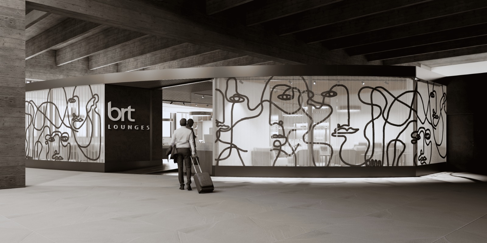 Espa&ccedil;o da BRT Lounges, previsto para dezembro no Terminal Tiet&ecirc;