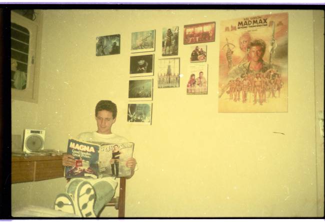 Kleber Mendonça Filho na juventude, no Recife