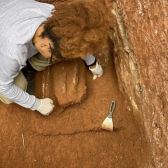 Parte de novas ossadas encontradas na Capela dos Aflitos