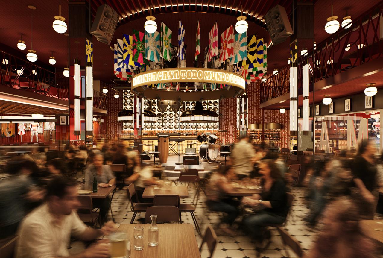 projeto com pessoas no salão principal