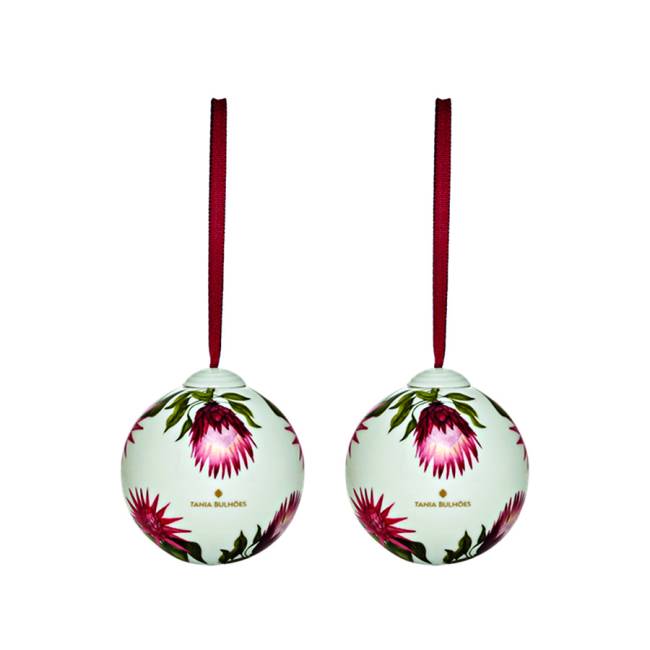 Set Bolas de Natal Botânica 2 Peças