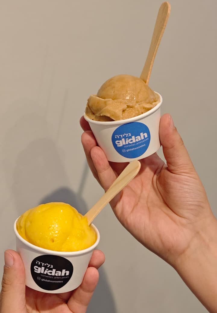 Glidah: sorbets de damasco e romã