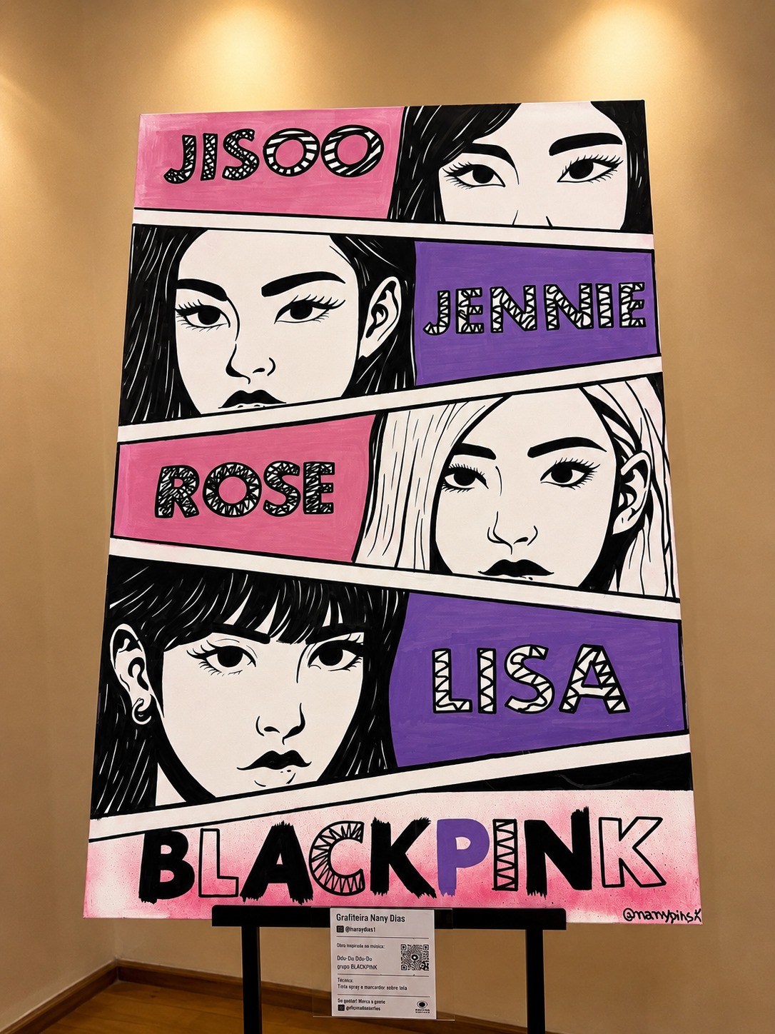 Exposição K-pop: obras em grafite inspiradas no gênero musical