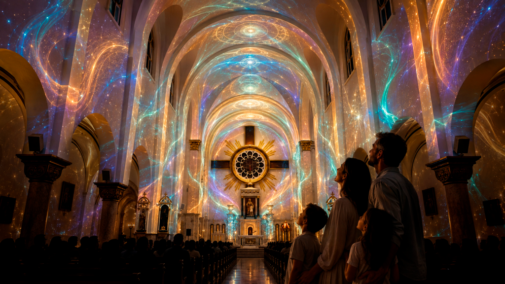 Basílica histórica de SP ganha show de luzes com obras de Van Gogh e Da Vinci